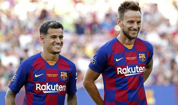 Coutinho (tr&amp;amp;aacute;i) trong chuyến du đấu h&amp;amp;egrave; 2019 của Barca. Ảnh: AP.