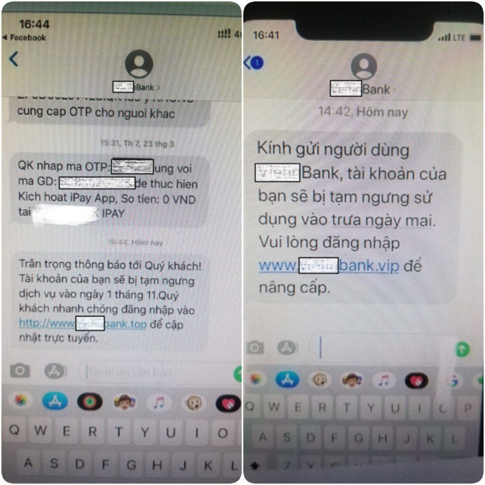 Bộ C&amp;ocirc;ng an cảnh b&amp;aacute;o tin nhắn giả mạo ng&amp;acirc;n h&amp;agrave;ng để lừa chiếm đoạt tiền trong t&amp;agrave;i khoản - Ảnh 1.