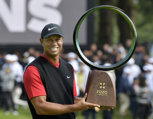 Những con số ấn tượng của golf thế giới năm 2019 Tiger Woods vô địch Zozo Championship. Ảnh: Reuters.