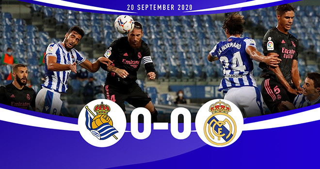 Ket qua bong da, Sociedad vs Real Madrid, Real Sociedad 0-0&amp;nbsp;Real Madrid, BXH La Liga, kết quả b&amp;oacute;ng đ&amp;aacute; La Liga v&amp;ograve;ng 2, kết quả Real Sociedad đấu với Real Madrid, kqbd