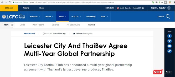 Tầm nh&amp;amp;igrave;n ThaiBev: Th&amp;amp;acirc;u t&amp;amp;oacute;m Sabeco, đưa Bia S&amp;amp;agrave;i G&amp;amp;ograve;n tới giải Ngoại hạng Anh - ảnh 1