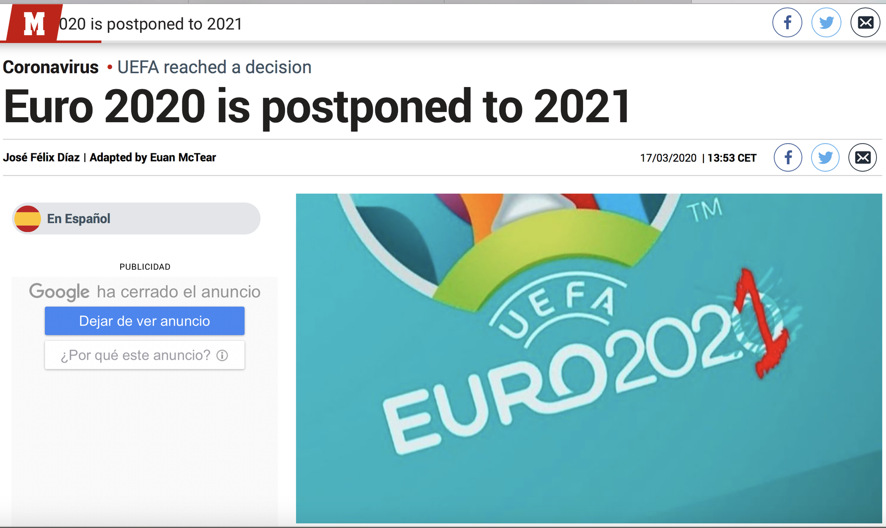 Truyền th&amp;ocirc;ng thế giới sốt v&amp;igrave; EURO lẫn Copa America 2020 c&amp;ugrave;ng bị ho&amp;atilde;n - Ảnh 8.