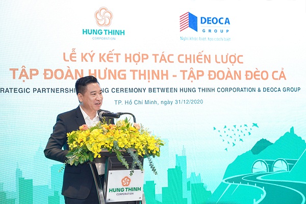 &amp;ocirc;ng Nguyễn Đ&amp;igrave;nh Trung ph&amp;aacute;t biểu trong buổi lễ k&amp;yacute; kết hợp t&amp;aacute;c chiến lược c&amp;ugrave;ng Tập đo&amp;agrave;n FPT