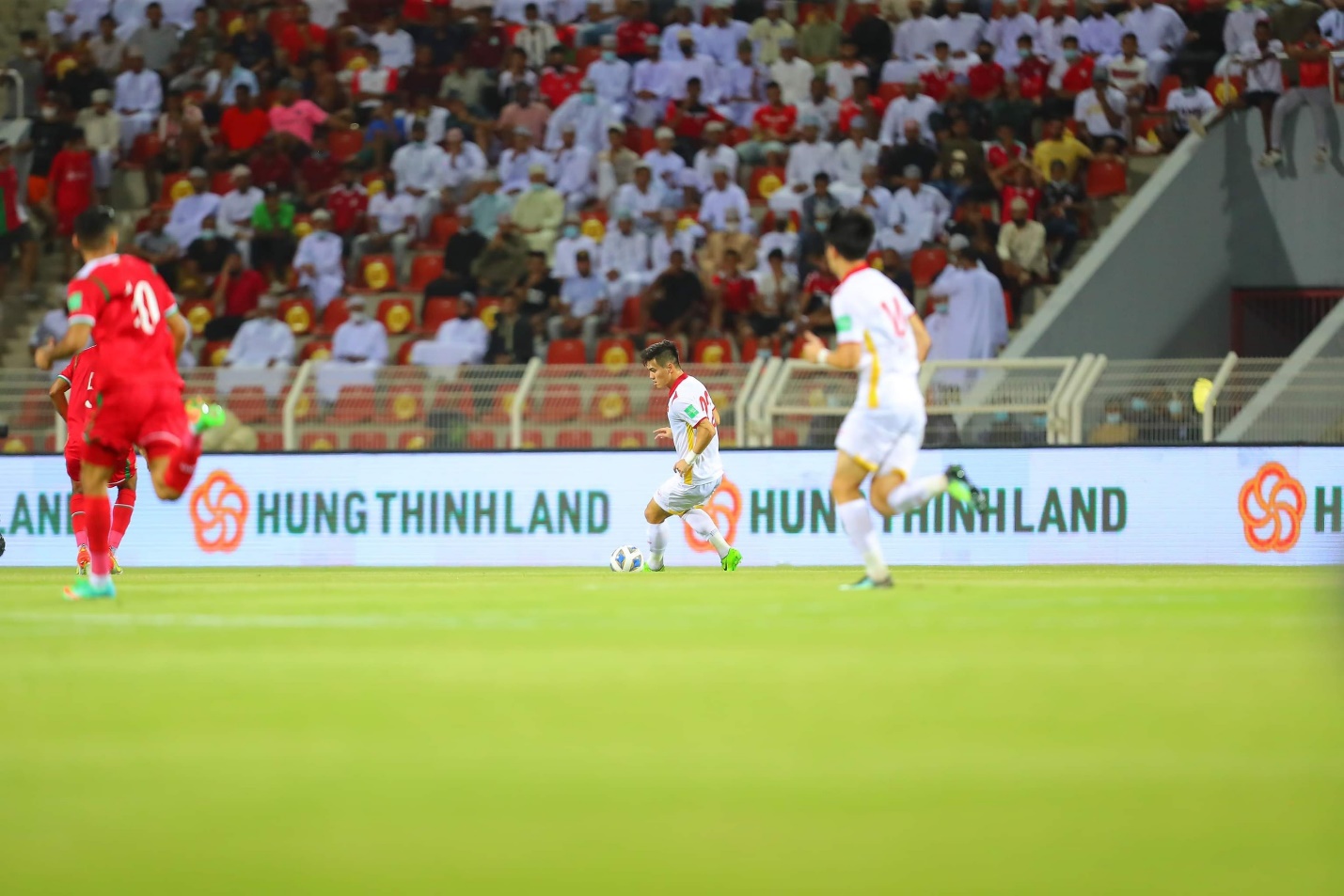 Hưng Thịnh Land l&amp;agrave; đối t&amp;aacute;c t&amp;agrave;i trợ to&amp;agrave;n cầu của v&amp;ograve;ng loại AFC Ch&amp;acirc;u &amp;Aacute; &amp;ndash; Đường đến QatarTM. Ảnh: AFC