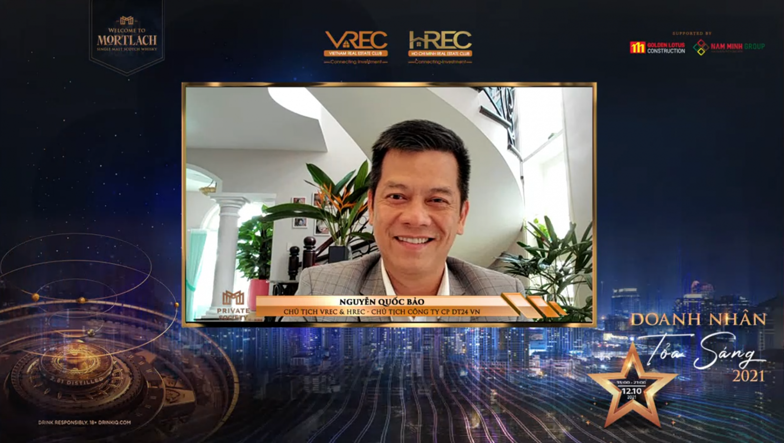 &amp;Ocirc;ng Nguyễn Quốc Bảo - Chủ tịch C&amp;acirc;u lạc bộ Bất động sản VREC &amp;amp; HREC chia sẻ tại Hội thảo trực tuyến