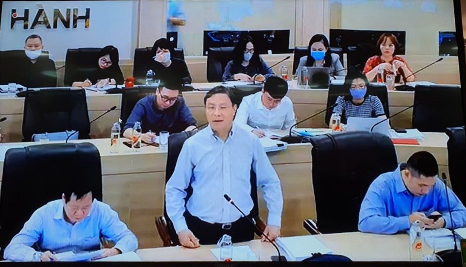 Điểm cầu trực tuyến tại Bộ Kế hoạch Đầu tư n&amp;ecirc;u những giải ph&amp;aacute;p để Dự &amp;aacute;n Nh&amp;agrave; m&amp;aacute;y Nhiệt điện kh&amp;iacute; LNG Bạc Li&amp;ecirc;u sớm ho&amp;agrave;n th&amp;agrave;nh giai đoạn chuẩn bị đầu tư. Ảnh: Nhật Hồ