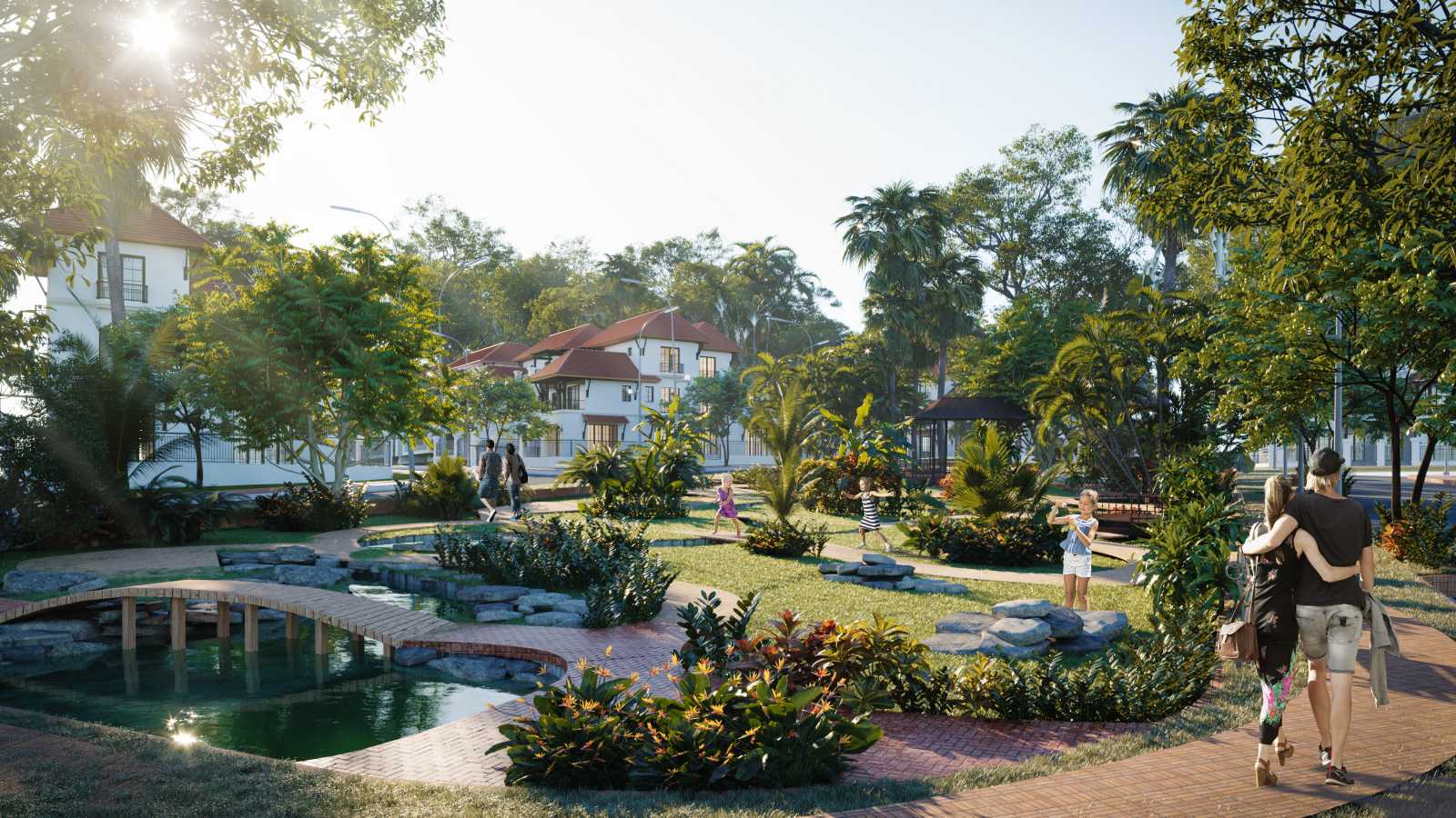 Ph&amp;acirc;n khu Tropical Park sở hữu 3 trong 4 c&amp;ocirc;ng vi&amp;ecirc;n của toàn dự án. (Ảnh ph&amp;ocirc;́i cảnh minh họa)