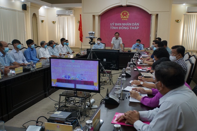 Quang cảnh hội nghị tại điểm cầu Đồng Th&amp;aacute;p. Ảnh: Đồng Th&amp;aacute;p online