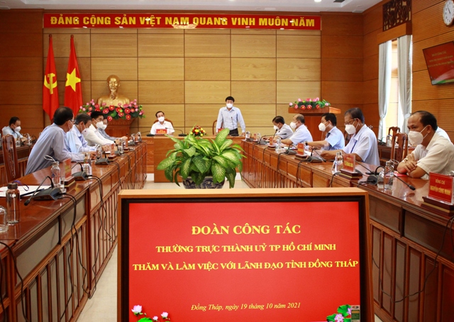 Quang cảnh buổi l&amp;agrave;m việc​. ảnh: Phước Lộc/ Đồng Th&amp;aacute;p online