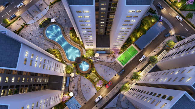 Tiện &amp;iacute;ch nh&amp;igrave;n từ tr&amp;ecirc;n cao tại dự &amp;aacute;n Le Grand Jardin