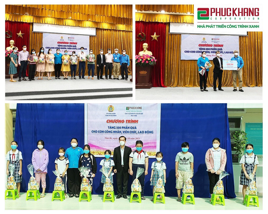 Tổng cộng 2.000 phần qu&amp;agrave; được trao tặng cho c&amp;aacute;c em tại LĐLĐ Quận 12, huyện B&amp;igrave;nh Ch&amp;aacute;nh, huyện Nh&amp;agrave; B&amp;egrave; v&amp;agrave; C&amp;ocirc;ng đo&amp;agrave;n ng&amp;agrave;nh Y tế