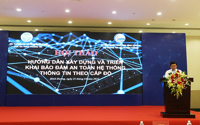 &amp;Ocirc;ng L&amp;ecirc; Tuấn Anh - Gi&amp;aacute;m đốc Sở Th&amp;ocirc;ng tin v&amp;agrave; Truyền th&amp;ocirc;ng tỉnh B&amp;igrave;nh Dương ph&amp;aacute;t biểu khai mạc Hội thảo