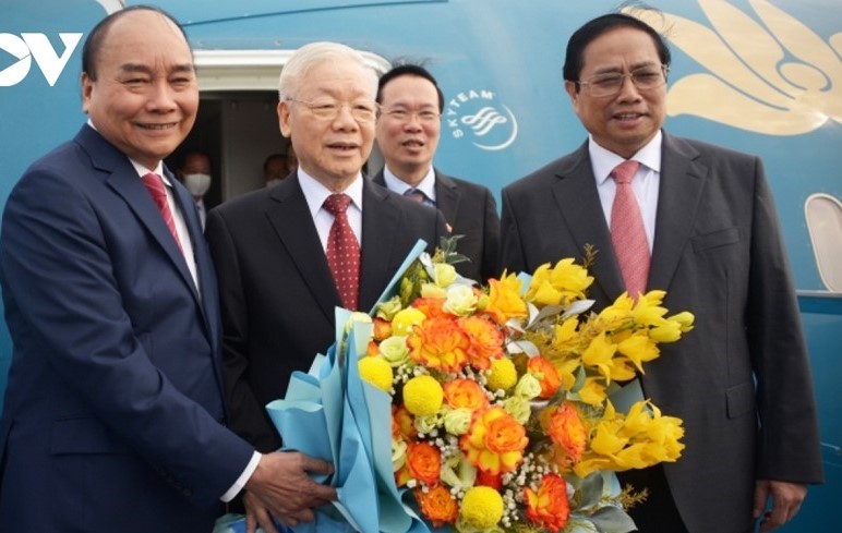 Tổng Bí thư Nguyễn Phú Trọng và Đoàn đại biểu cấp cao Việt Nam đã rời Hà Nội thăm chính thức nước CHND Trung Hoa từ 30-10 đến 1-11. Ảnh: VOV. Tổng Bí thư Nguyễn Phú Trọng và Đoàn đại biểu cấp cao Việt Nam đã rời Hà Nội thăm chính thức nước CHND Trung Hoa từ 30-10 đến 1-11. Ảnh: VOV.