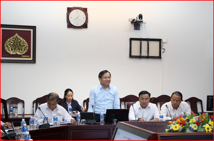 L&amp;atilde;nh đạo C&amp;ocirc;ng ty Cổ phần Kết cấu th&amp;eacute;p ATAD b&amp;aacute;o c&amp;aacute;o tại buổi l&amp;agrave;m việc