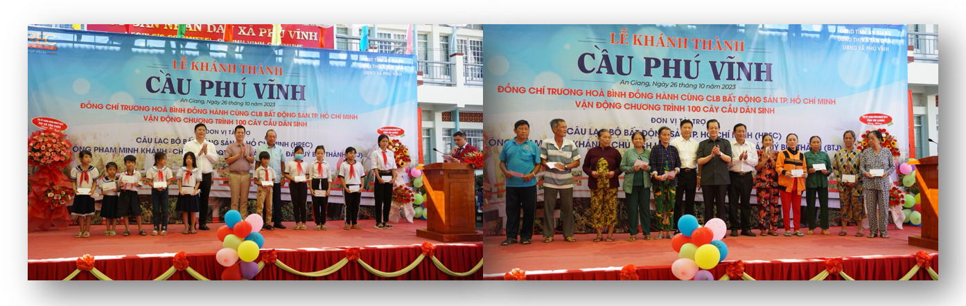 &amp;Ocirc;ng Phạm T&amp;acirc;́n Nghĩa - Chủ tịch Hệ thống Anh Văn H&amp;ocirc;̣i Vi&amp;ecirc;̣t Mỹ trao học bổng cho c&amp;aacute;c em học sinh v&amp;agrave; những phần qu&amp;agrave; cho c&amp;aacute;c gia đ&amp;igrave;nh c&amp;oacute; ho&amp;agrave;n cảnh kh&amp;oacute; khăn