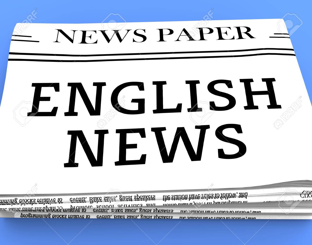 English News Newspaper Shows England Newspapers 3d Rendering Stock Photo,  Picture And Royalty Free Image. Image 70551963.