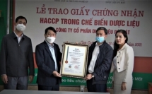 Nghệ An: Công ty CP Dược liệu Pù Mát được cấp Giấy chứng nhận đạt tiêu chuẩn về hệ thống kiểm soát an toàn thực phẩm theo Tiêu chuẩn HACCP