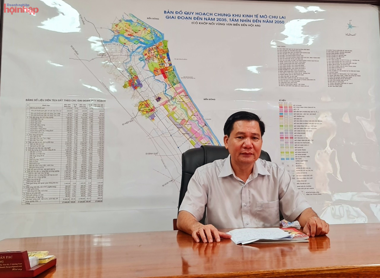 Theo &amp;ocirc;ng L&amp;ecirc; Vũ Thương - Trưởng ban Quản l&amp;yacute; c&amp;aacute;c Khu kinh tế v&amp;agrave; Khu c&amp;ocirc;ng nghiệp Quảng Nam chia sẻ với ph&amp;oacute;ng vi&amp;ecirc;n Tạp chi Doanh nghiệp &amp;amp; hội nh&amp;acirc;p.