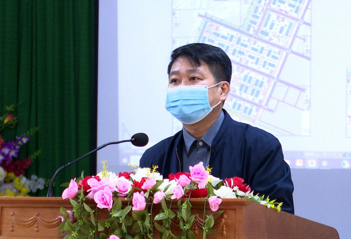 &amp;Ocirc;ng Nguyễn Trung T&amp;igrave;nh - Ph&amp;oacute; Chủ tịch UBND huyện Thanh Ba ph&amp;aacute;t biểu tại buổi c&amp;ocirc;ng bố quy hoạch