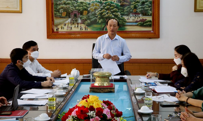 Gi&amp;aacute;m đốc NH Nh&amp;agrave; nước Chi nh&amp;aacute;nh tỉnh Ph&amp;uacute; Thọ- Phạm Trường Giang ph&amp;aacute;t biểu tại buổi l&amp;agrave;m việc