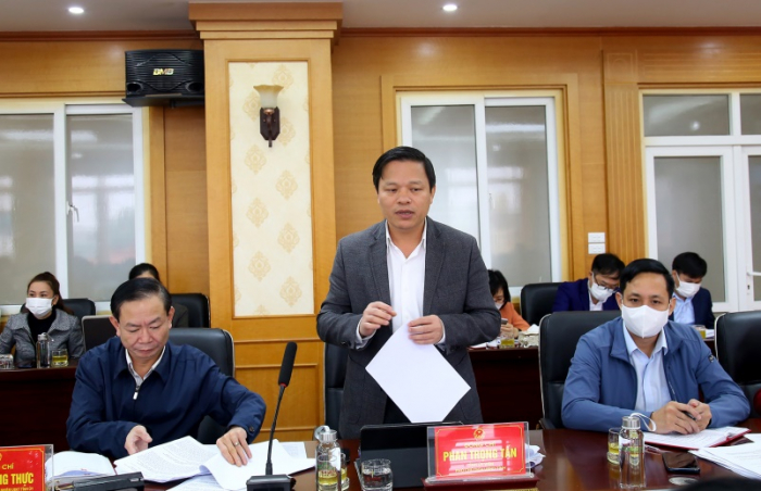 Ph&amp;oacute; Chủ tịch UBND tinh Ph&amp;uacute; Thọ- Phan Trọng Tấn ph&amp;aacute;t biểu tại buổi gi&amp;aacute;m s&amp;aacute;t