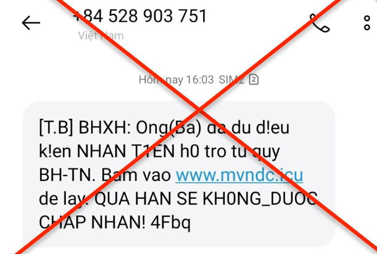Bảo hiểm x&amp;atilde; hội cảnh b&amp;aacute;o tin nhắn lừa đảo nhận hỗ trợ thất nghiệp