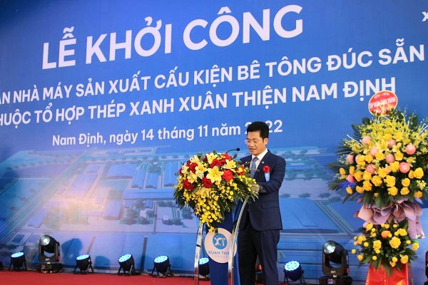 &amp;Ocirc;ng Trần Anh Dũng - Ủy vi&amp;ecirc;n Ban TVTU, Ph&amp;oacute; Chủ tịch Thường trực UBND tỉnh Nam Định ph&amp;aacute;t biểu chỉ đạo tại Lễ khởi c&amp;ocirc;ng