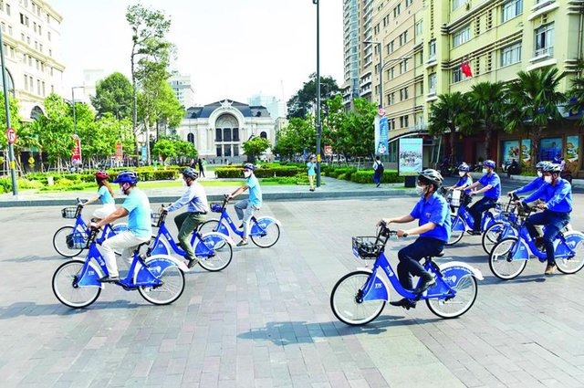 Xe đạp c&amp;ocirc;ng cộng được triển khai th&amp;agrave;nh c&amp;ocirc;ng ở TP Hồ Ch&amp;iacute; Minh từ năm 2021.