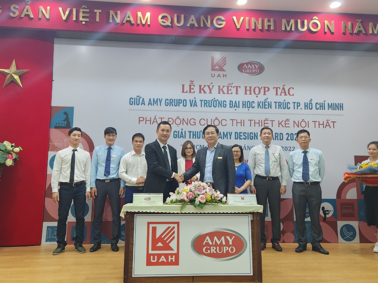 AMY GRUPO  v&amp;agrave; trường ĐH Kiến tr&amp;uacute;c TP.HCM k&amp;yacute; kết hợp t&amp;aacute;c