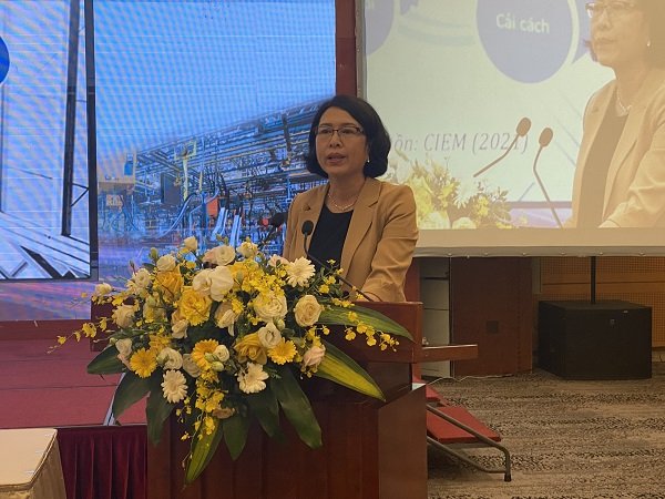 TS Trần Thị Hồng Minh, Viện trưởng Viện CIEM nhấn mạnh muốn cộng hưởng sức mạnh gi&amp;uacute;p doanh nghiệp, cần tập trung sự phối hợp hơn giữa c&amp;aacute;c cơ quan. (Ảnh: H&amp;agrave; Anh).