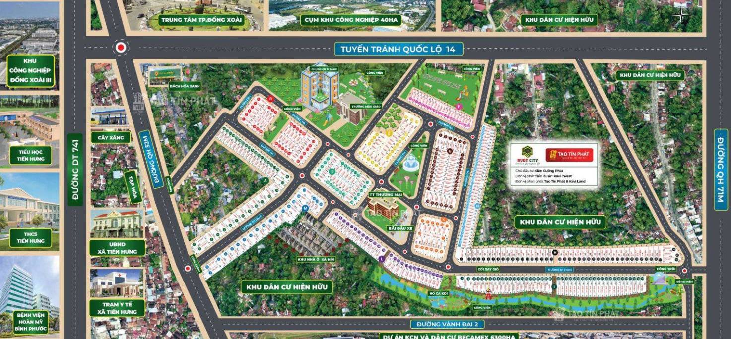 Vị tr&amp;iacute; Dự &amp;aacute;n Khu Đ&amp;ocirc; Thị Ruby City B&amp;igrave;nh Phước