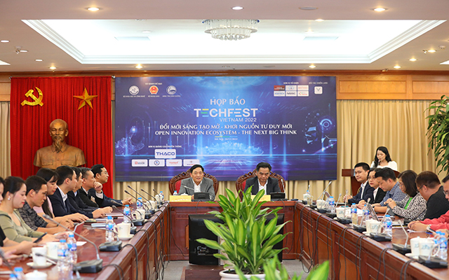 Buổi họp b&amp;aacute;o giới thiệu về Ng&amp;agrave;y hội khởi nghiệp đổi mới s&amp;aacute;ng tạo Quốc gia (Techfest Vietnam 2022).