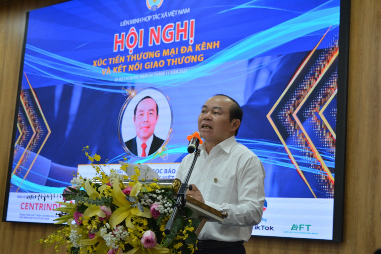 &amp;Ocirc;ng Nguyễn Ngọc Bảo -  B&amp;iacute; thư Đảng Đo&amp;agrave;n ,Chủ tịch Li&amp;ecirc;n minh HTX Việt Nam  ph&amp;aacute;t biểu tại hội nghị