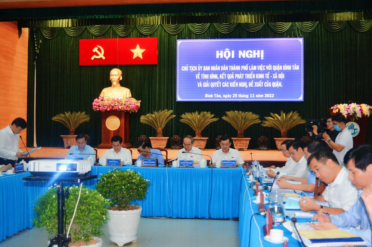 Chủ tịch UBND TPHCM l&amp;agrave;m việc với quận B&amp;Igrave;nh T&amp;acirc;n