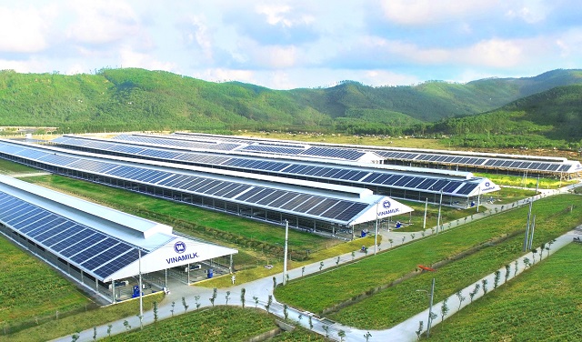 Hệ thống năng lượng mặt trời được lắp đặt tại c&amp;aacute;c trang trại v&amp;agrave; nh&amp;agrave; m&amp;aacute;y của Vinamilk