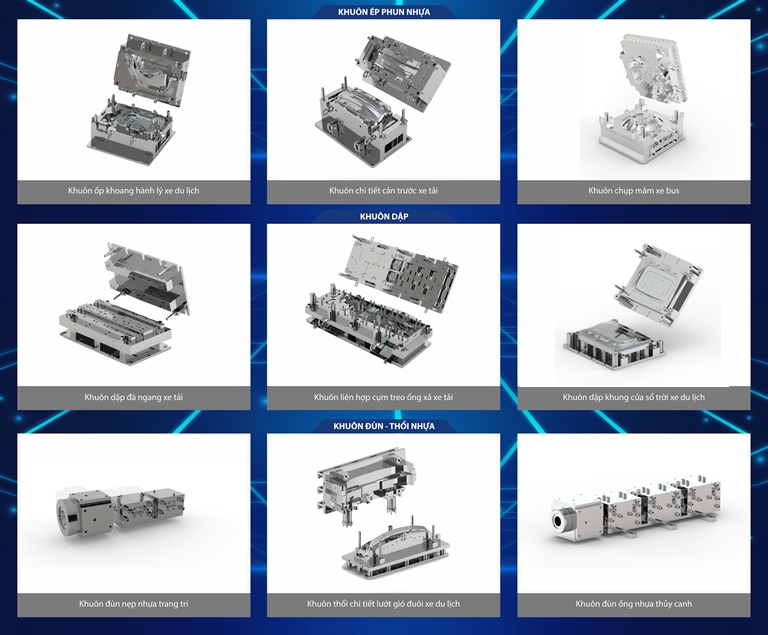 C&amp;aacute;c sản phẩm khu&amp;ocirc;n mẫu của THACO INDUSTRIES