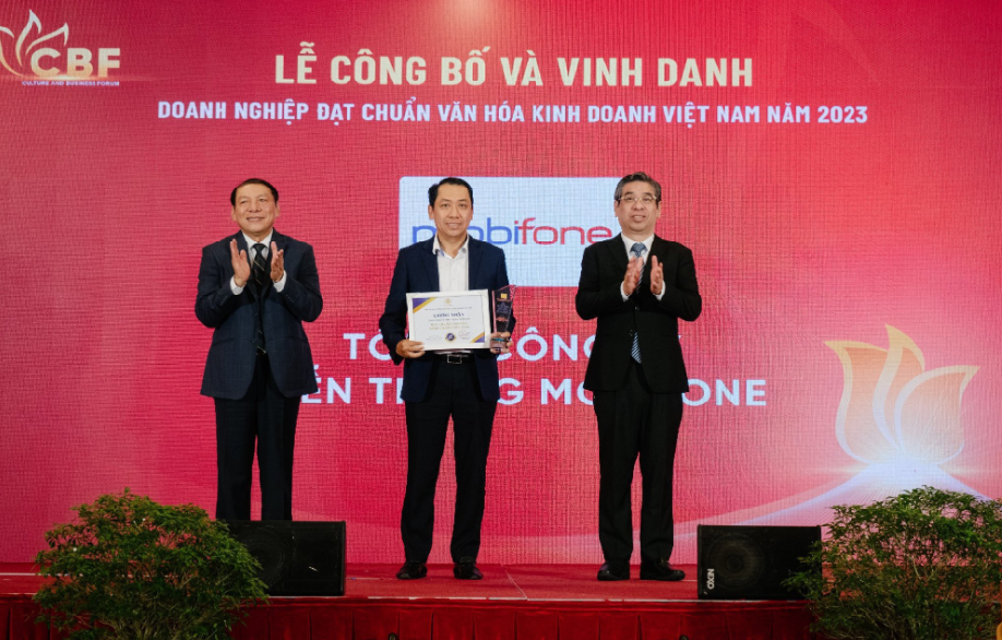 MobiFone l&amp;agrave; doanh nghiệp đạt chuẩn Văn h&amp;oacute;a kinh doanh Việt Nam.