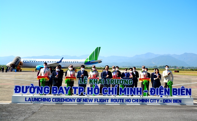 Lễ cắt băng khai trương đường bay  thẳng của Bamboo Airways nối TP. Hồ Ch&amp;iacute; Minh với Điện Bi&amp;ecirc;n tại Điện Bi&amp;ecirc;n