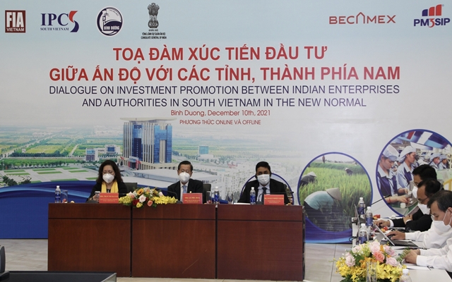 Trung t&amp;acirc;m Hội nghị v&amp;agrave; Triển l&amp;atilde;m tỉnh, UBND tỉnh B&amp;igrave;nh Dương phối hợp với Tổng L&amp;atilde;nh sự qu&amp;aacute;n Ấn Độ tại TP.Hồ Ch&amp;iacute; Minh tổ chức Tọa đ&amp;agrave;m trực tuyến x&amp;uacute;c tiến đầu tư giữa Ấn Độ với 3 tỉnh B&amp;igrave;nh Dương, C&amp;agrave; Mau v&amp;agrave; Bến Tre