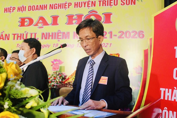 &amp;Ocirc;ng L&amp;ecirc; Minh Hải - Gi&amp;aacute;m đốc C&amp;ocirc;ng ty Cổ phần khai th&amp;aacute;c kho&amp;aacute;ng sản T&amp;acirc;n Th&amp;agrave;nh Hưng được bầu l&amp;agrave;m Chủ tịch Hiệp hội Doanh nghiệp huyện Triệu Sơn kh&amp;oacute;a II, nhiệm kỳ 2021 - 2026.