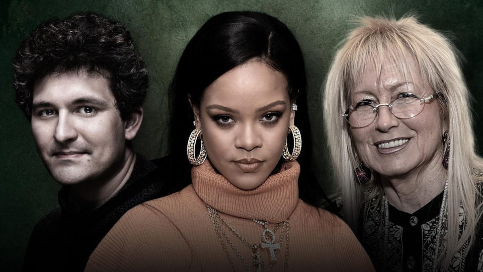 Sam Bankman-Fried, Rihanna v&amp;agrave; Miriam Adelson