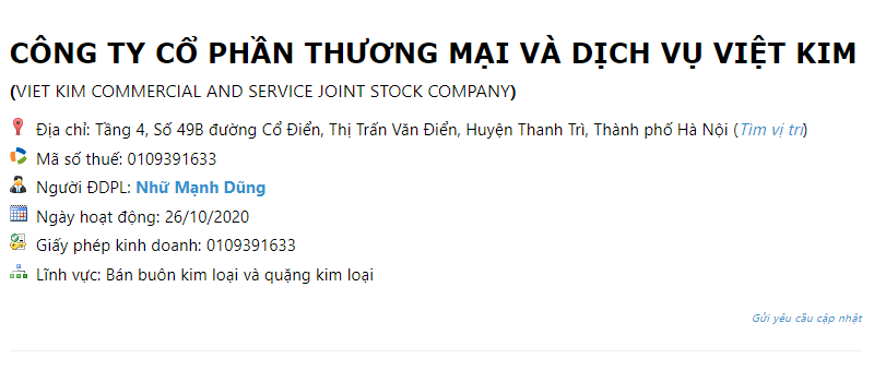 C&amp;ocirc;ng ty CP Thương mại v&amp;agrave; dịch vụ Việt Kim bị xử phạt 200 triệu đồng v&amp;igrave; giao dịch chui DDV