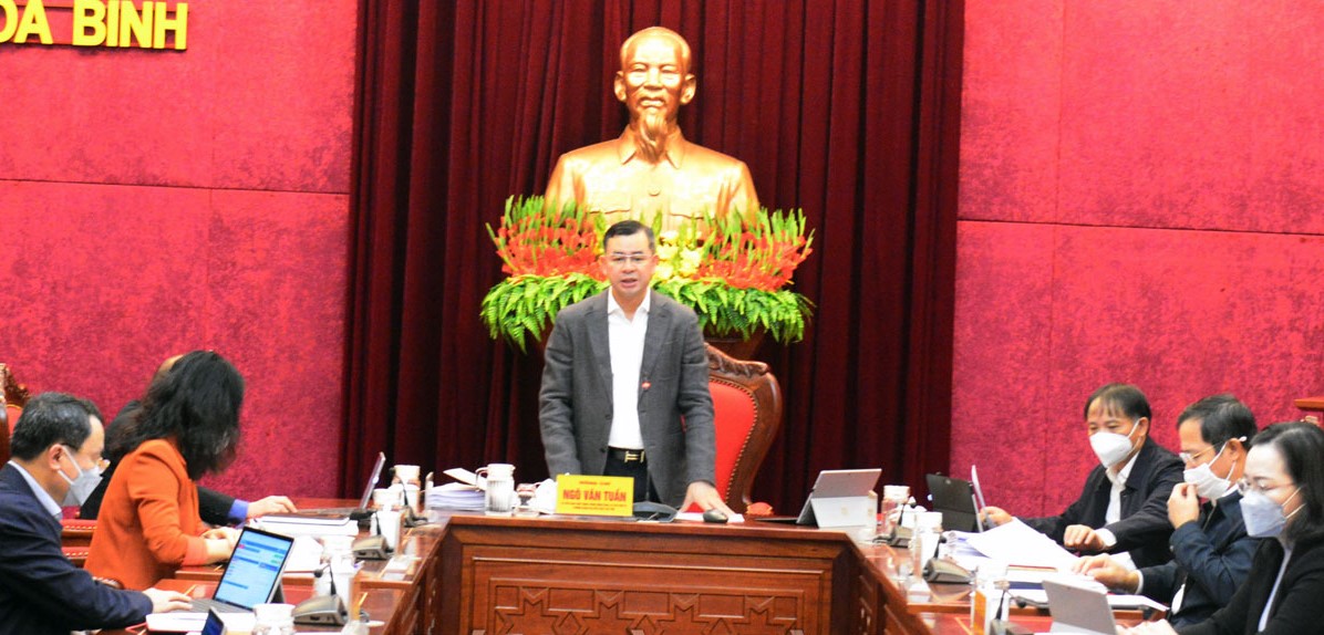 B&amp;iacute; thư Tỉnh ủy Ng&amp;ocirc; Văn Tuấn ph&amp;aacute;t biểu kết luận hội nghị