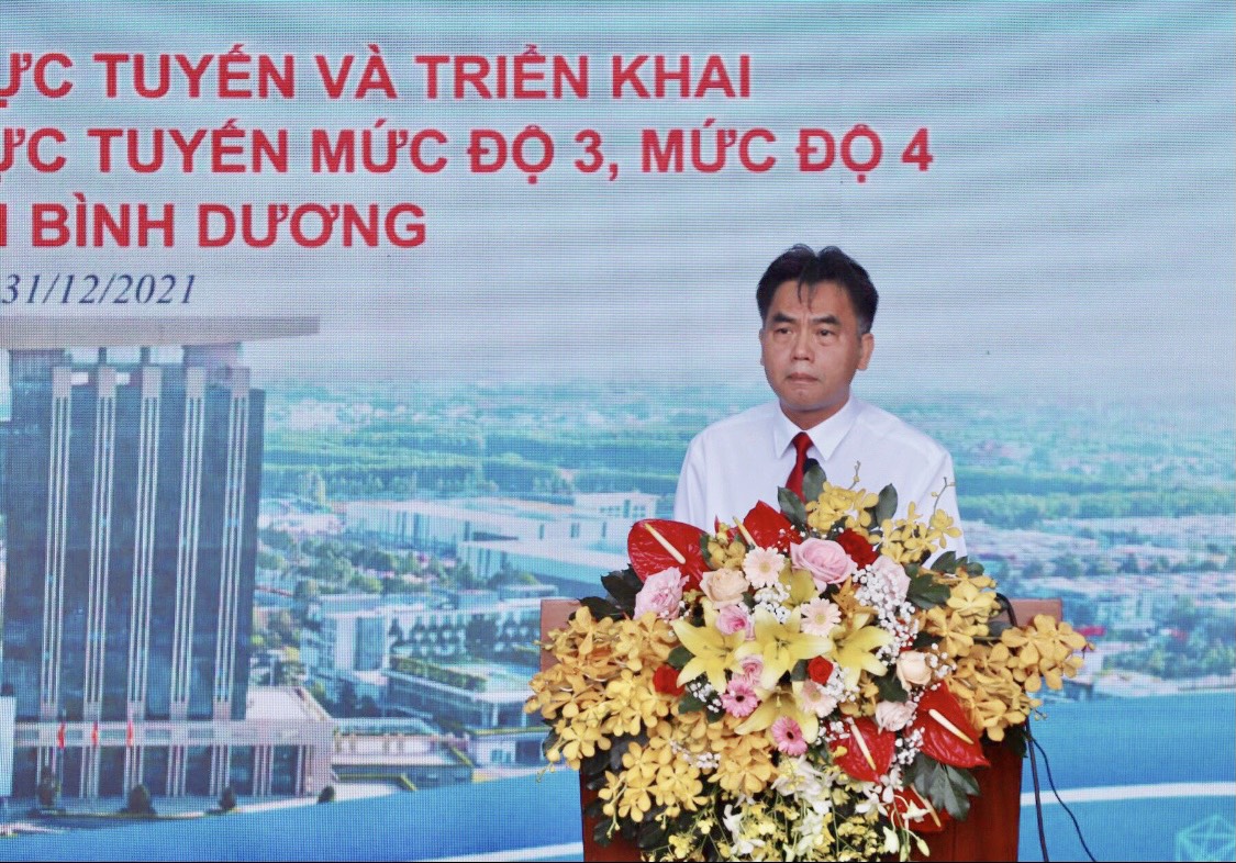 &amp;Ocirc;ng Nguyễn Lộc H&amp;agrave;, UVTV, Ph&amp;oacute; Chủ tịch UBND tỉnh B&amp;igrave;nh Dương ph&amp;aacute;t biểu tại buổi lễ.