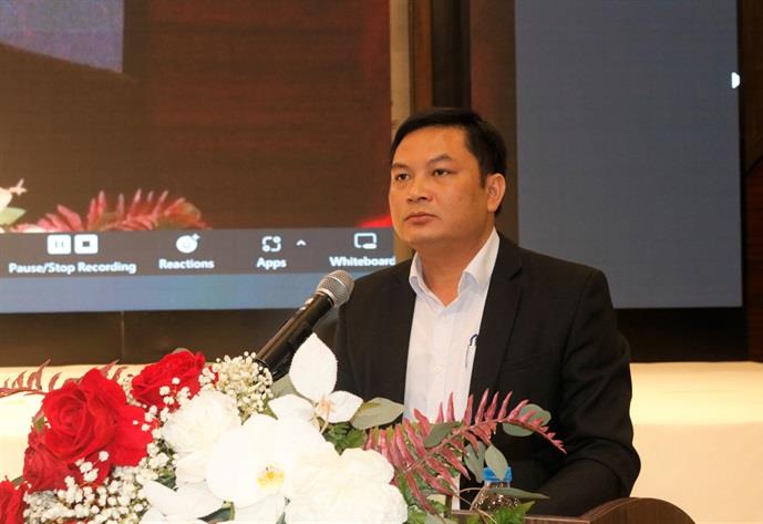 L&amp;atilde;nh đạo th&amp;agrave;nh phố M&amp;oacute;ng C&amp;aacute;i chia sẻ tại Hội nghị. Ảnh TH