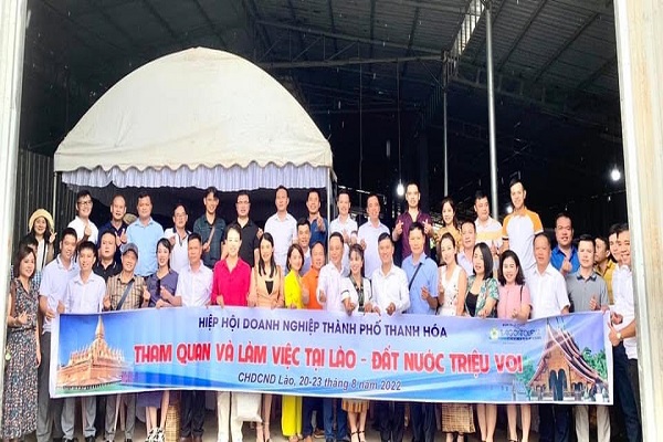 Chương tr&amp;igrave;nh tham quan v&amp;agrave; l&amp;agrave;m việc của Hiệp hội Doanh nghiệp TP. Thanh H&amp;oacute;a tại Vi&amp;ecirc;ng Chăn (L&amp;agrave;o) th&amp;aacute;ng 8/2022