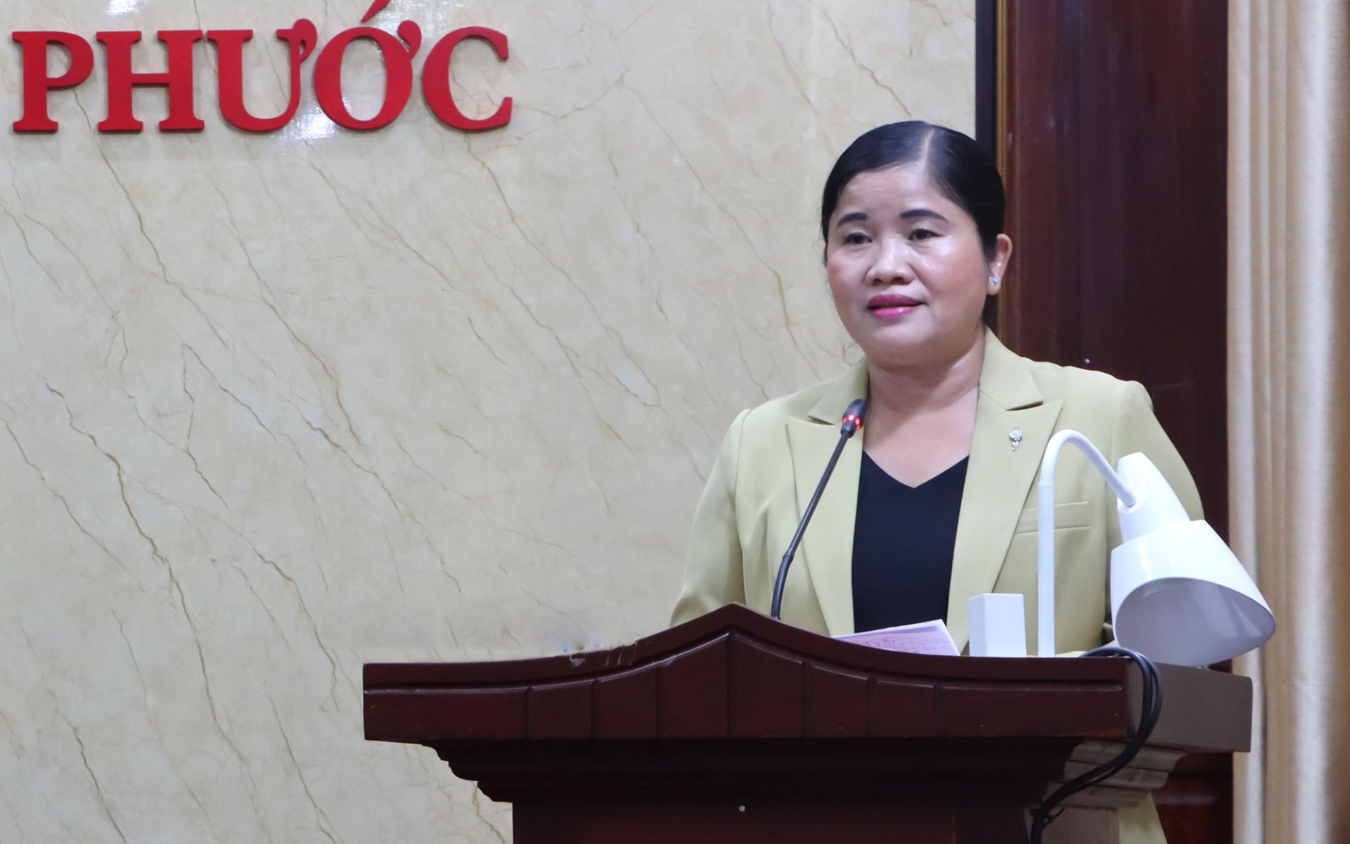 Chủ tịch UBND tỉnh Trần Tuệ Hiền ph&amp;aacute;t biểu chỉ đạo cuộc họp