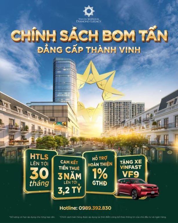 Vincom Shophouse Diamond Legacy b&amp;agrave;n giao ngay c&amp;ugrave;ng với c&amp;aacute;c ch&amp;iacute;nh s&amp;aacute;ch hỗ trợ t&amp;agrave;i ch&amp;iacute;nh bứt ph&amp;aacute;