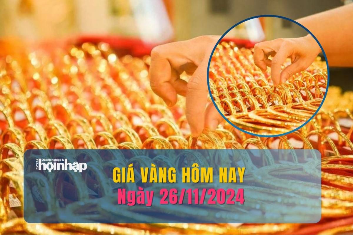 Giá vàng hôm nay 26/11: Giá vàng giảm mạnh, vàng nhẫn giảm hơn 1 triệu đồng