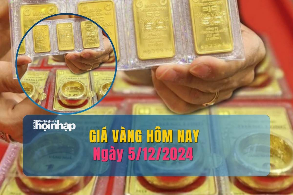 Giá vàng hôm nay 5/12: Giá vàng nhẫn 9999 bán ra hơn 84 triệu đồng/lượng